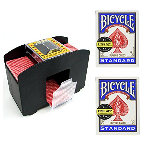 Automatic Card Shuffler with 2 Decks of Bicycle Standard Playing Cards (Same Color)