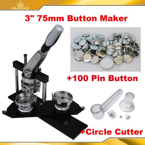 Button maker All metal 3" 75mm Badge Button Maker Machine