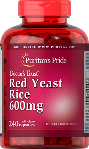 Puritan's Pride Red Yeast Rice 600 mg, Dietary Supplement, 240 Rapid Release Capsules