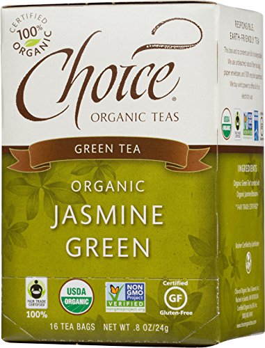 Choice Organic Teas Green Tea, Jasmine Green, 16 Count